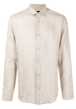 Armani Exchange long-sleeved linen shirt - Grey