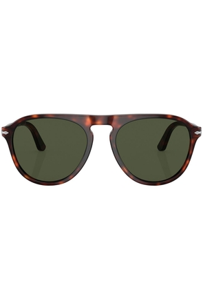Persol tortoishell-effect round-frame sunglasses - Green