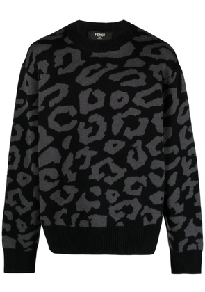 J.Lindeberg Olive patterned intarsia-knit jumper - Black