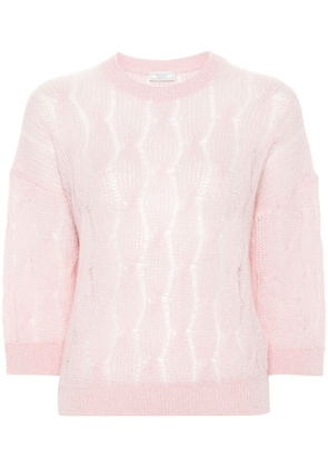 Peserico metallic-threading jumper - Pink