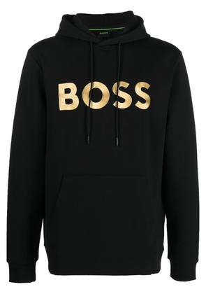 BOSS Black Logo Print Hooded Sweatshirt