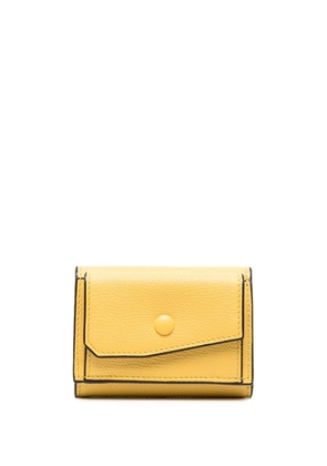 Valextra crocodile-embossed leather wallet - Yellow