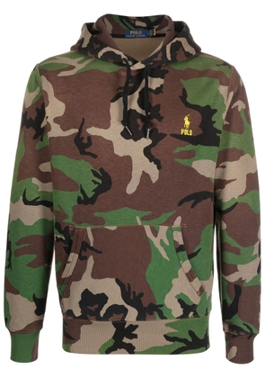 Polo Ralph Lauren camouflage-print drawstring hoodie - Green