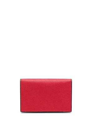Valextra Onda leather cardholder - Red