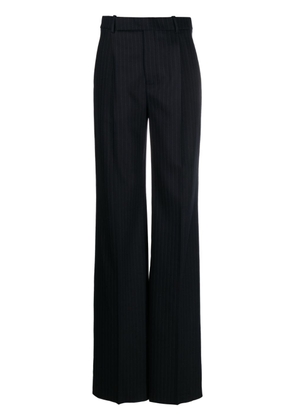 Saint Laurent high-waist pinstripe trousers - Blue