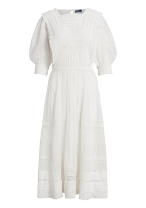 Polo Ralph Lauren lace-detailing cotton dress - White