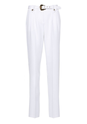 Versace Jeans Couture Baroque Buckle tapered trousers - White