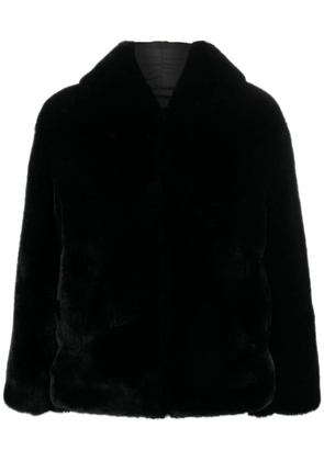 Claudie Pierlot faux-fur hooded jacket - Black