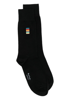 Paul Smith Signature Stripe-embroidered socks - Black