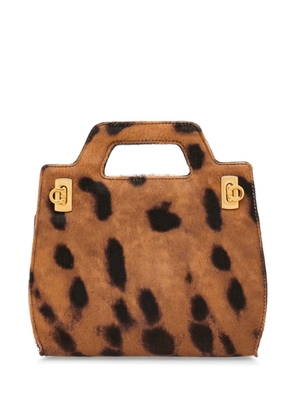 Ferragamo Wanda mini leopard-print bag - Neutrals