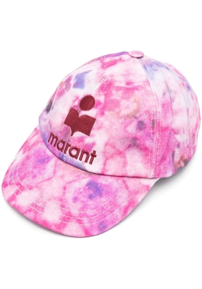 ISABEL MARANT logo-embroidered tie-dye cap - Pink