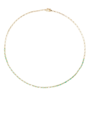 Suzanne Kalan 18kt yellow gold emerald necklace