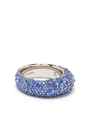 Amina Muaddi Cameron embellished ring - Blue