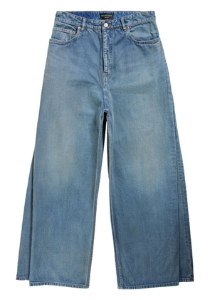 Balenciaga layered mid-rise wide-leg jeans - Blue