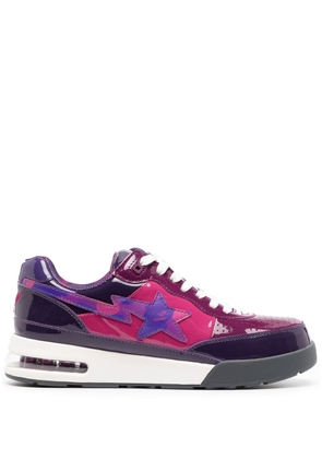 A BATHING APE® patent-leather low-top sneakers - Purple