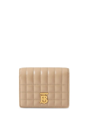 Burberry small quilted leather folding wallet - Neutrals