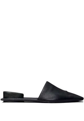 Tory Burch pierced leather slippers - Black