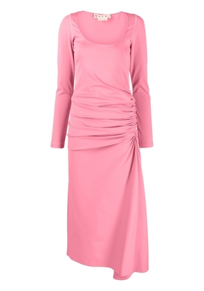 Marni gathered-waist dress - Pink