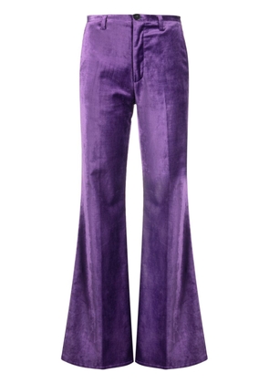 Forte Forte velvet flared trousers - Purple