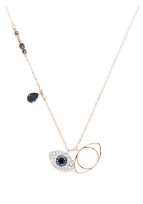 Swarovski eye gemstone pendant necklace - Gold