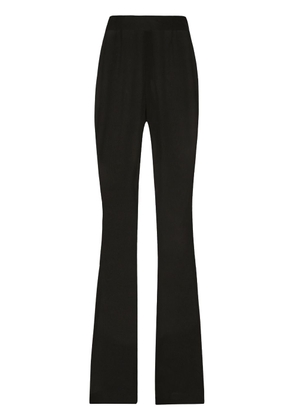 Dolce & Gabbana semi-sheer chiffon flared trousers - Black