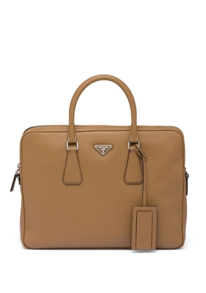 Prada Saffiano leather briefcase - Brown