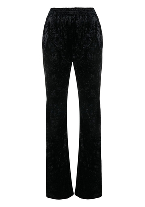 Saint Laurent wide-leg velvet trousers - Black