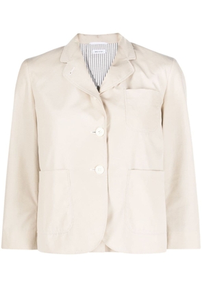 Thom Browne rounded-collar single-breasted blazer - Neutrals