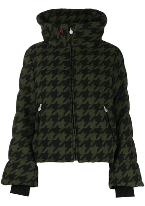 Perfect Moment houndstooth-print padded jacket - Green
