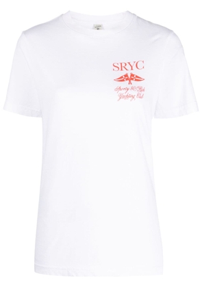 Sporty & Rich logo-print jersey T-shirt - White