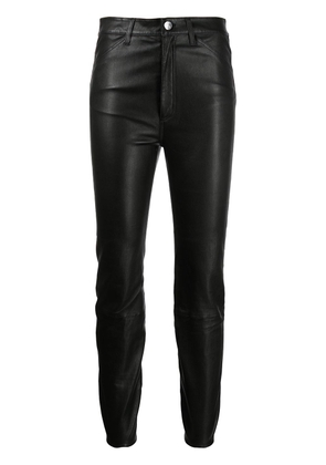 Sprwmn skinny-cut leather trousers - Black