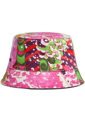 Dsquared2 graphic-print embroidered bucket hat - Pink