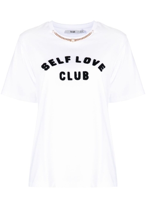 b+ab Self Love Club chained-collar T-shirt - White