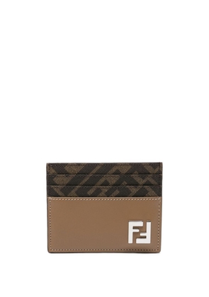 FENDI FF monogram cardholder - Brown