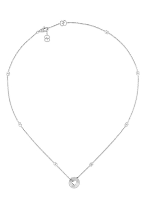 Gucci 18kt white gold Icon charm necklace - Silver