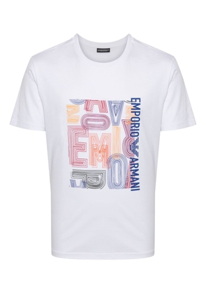 Emporio Armani logo-print cotton T-shirt - White