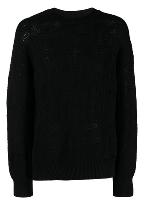 Dolce & Gabbana logo-jacquard virgin-wool jumper - Black