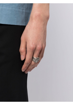 Gucci Interlocking G silver signet ring
