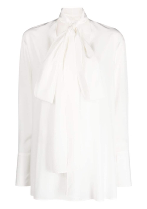 Givenchy pussy-bow silk blouse - White