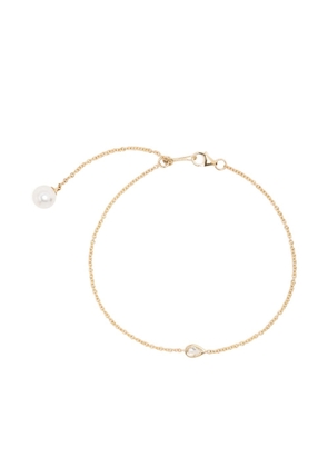 Mizuki 14kt yellow gold Sea of Beauty diamond and pearl bracelet