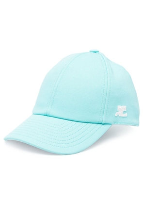 Courrèges logo-patch baseball cap - Blue