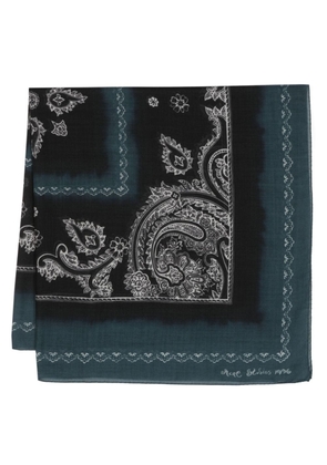 Acne Studios paisley-print wool scarf - Blue
