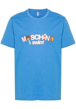 Moschino logo-print cotton T-shirt - Blue