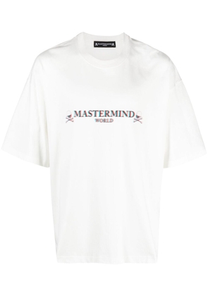 Mastermind World logo-print cotton T-shirt - White