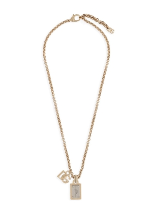 Dolce & Gabbana logo-lettering chain-link detailing necklace - Gold