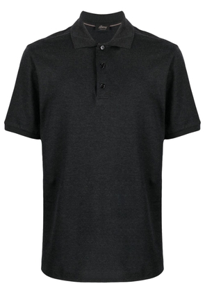 Brioni short-sleeve cotton polo shirt - Grey