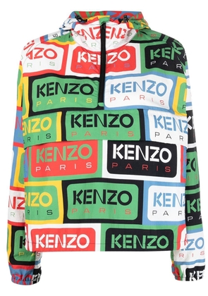Kenzo logo-print hooded jacket - White