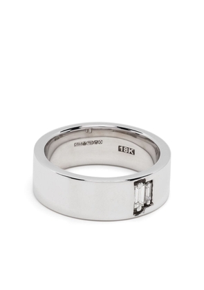 Suzanne Kalan 18kt white gold diamond wide band ring - Silver