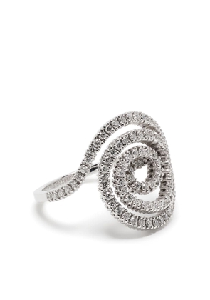 Delfina Delettrez 18kt white gold diamond Spiral Loop ring - Silver