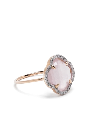 Morganne Bello 18kt rose gold Victoria pink quartz diamond ring
